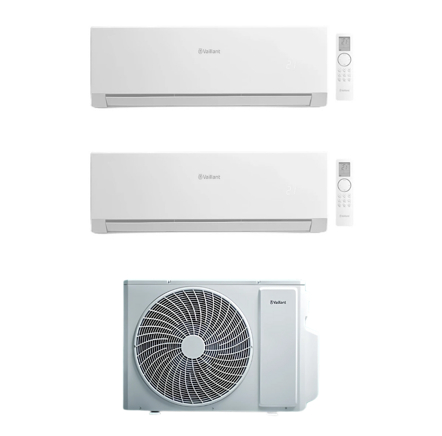Condizionatore Climatizzatore Vaillant Dual Split Inverter R-32 climaVAIR Plus 7000+9000 BTU Con VAM1- 050A2NO Wi-Fi Integrato