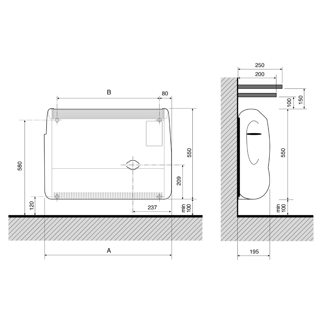 Radiatore A Gas Stufa Convettiva Fondital Gazelle Evo 7000 GPL Da 5,88 KW - Cod. GEIT761PR2