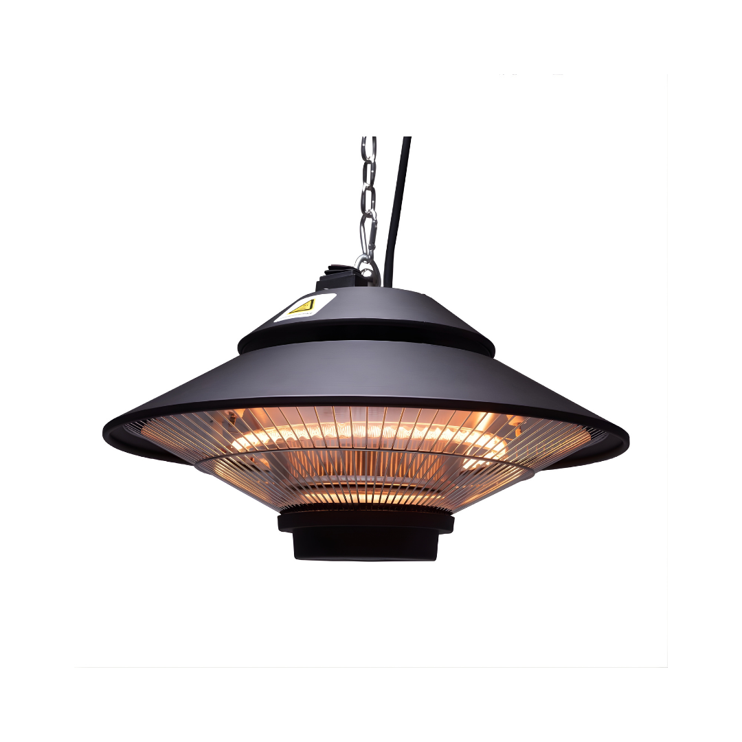 TECNO AIR SYSTEM Riscaldatore Infrarossi a Sospensione Modello Ruby Patio RGT-1500AP - Colore Nero