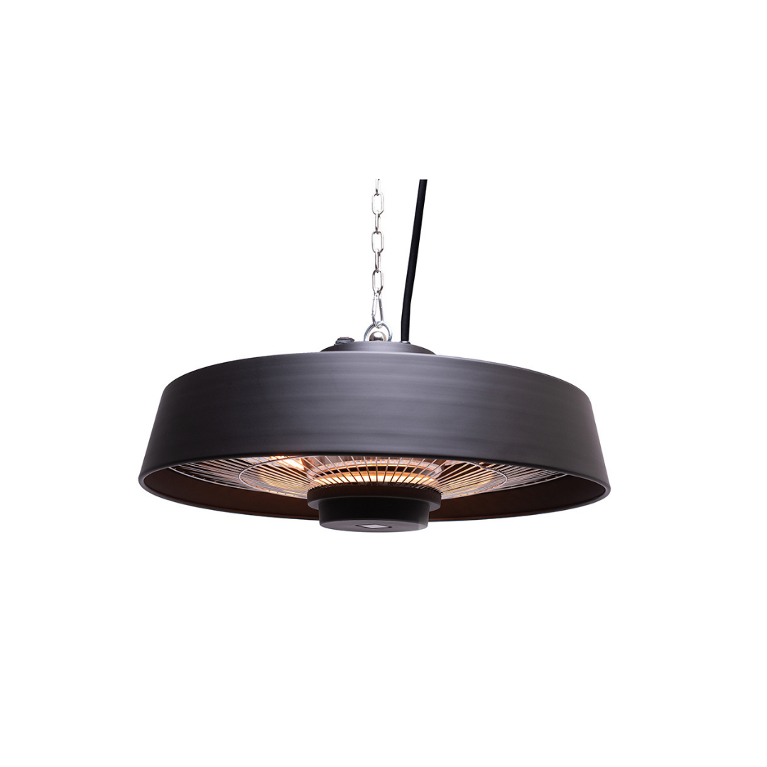 TECNO AIR SYSTEM Riscaldatore Infrarossi a Sospensione Modello Ruby Patio RLT-2000AP - Colore Nero