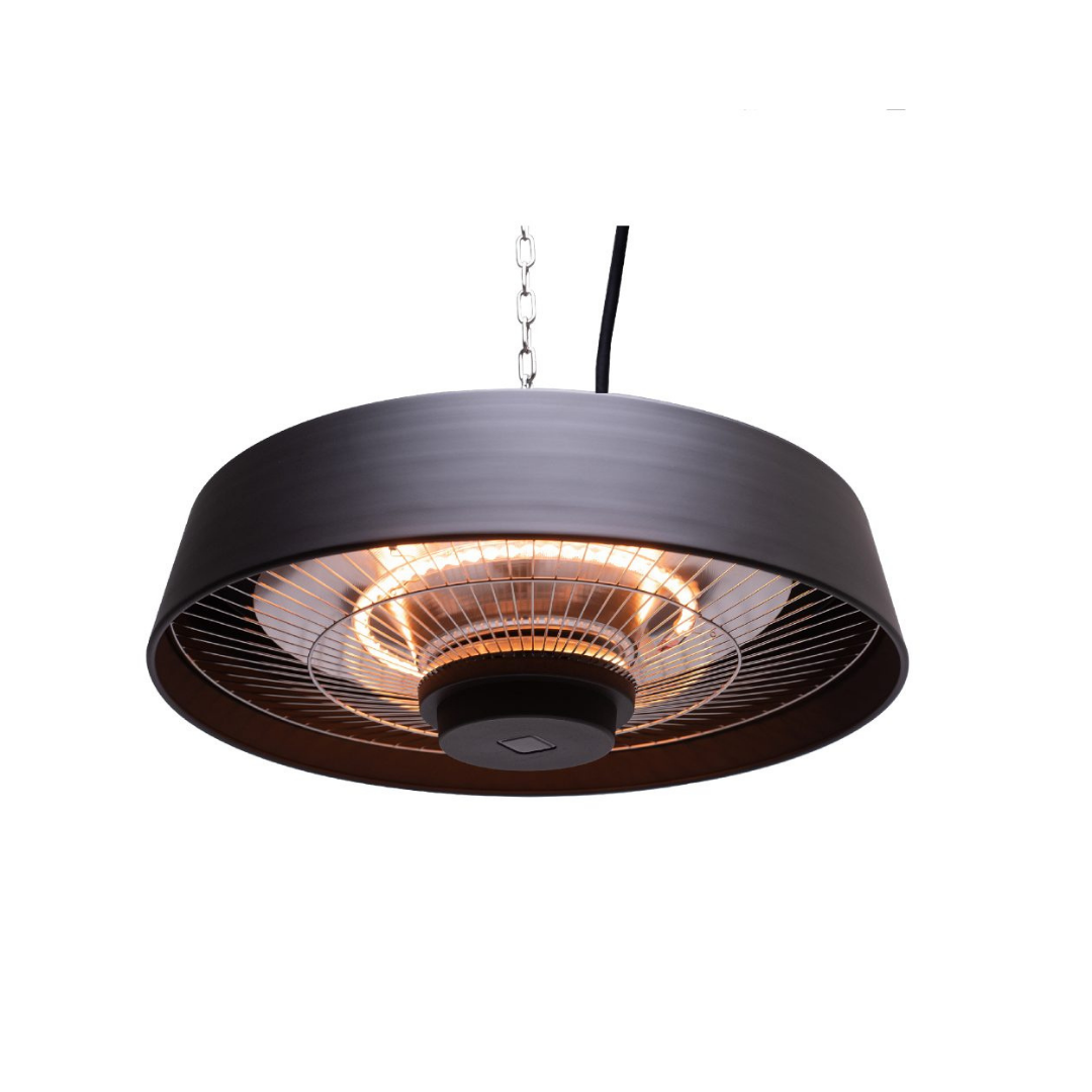 TECNO AIR SYSTEM Riscaldatore Infrarossi a Sospensione Modello Ruby Patio RLT-2000AP - Colore Nero