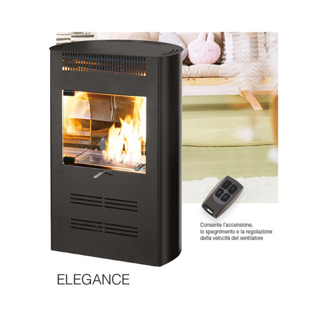 TECNOAIR SYSTEM Stufa a Bioetanolo Modello Ruby Elegance da 3 kW - Colore Bordeaux