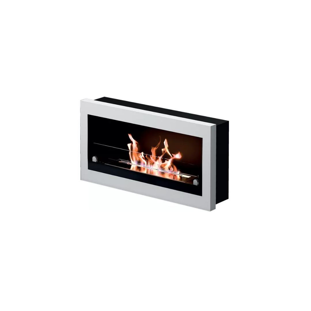 TECNOAIR SYSTEM Camino a Bioetanolo Ruby Da Parete Modello VERONA Da 3,0 kW - Colore Bianco