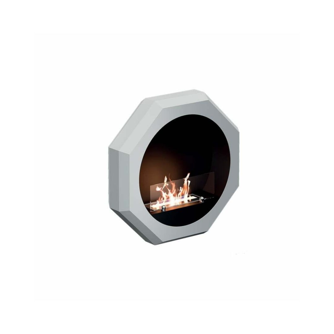TECNOAIR SYSTEM Camino a Bioetanolo Ruby Da Parete Modello PALMANOVA Da 2,0 kW - Colore Bianco