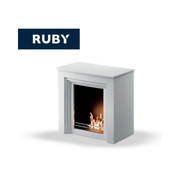 TECNOAIR SYSTEM Camino a Bioetanolo Ruby da Pavimento Modello FALCADE Da 2,0 kW - Colore Bianco