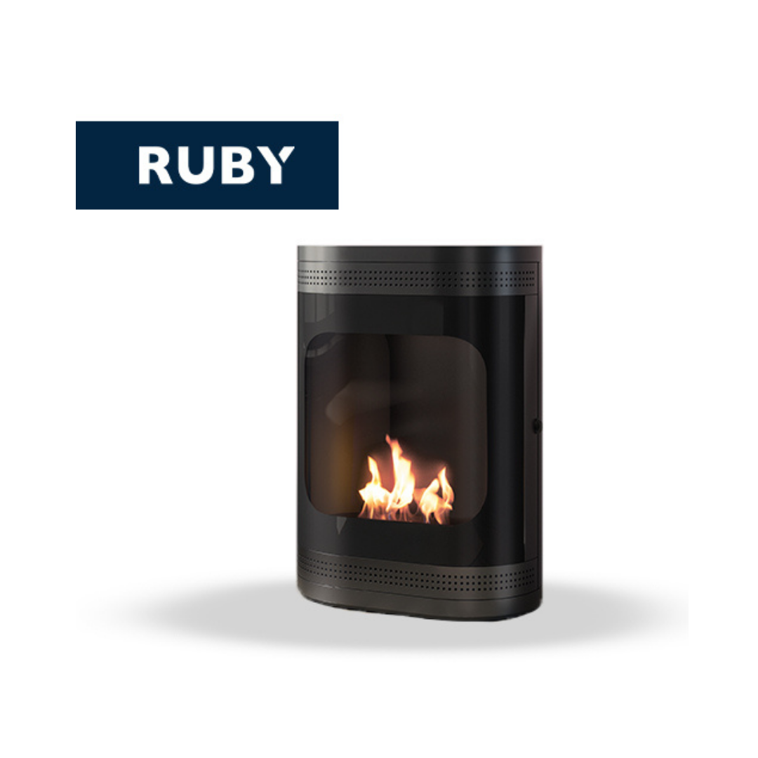 TECNOAIR SYSTEM Camino a Bioetanolo Ruby da Pavimento Modello KYOTO Da 3,0 kW - Colore Nero