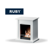 TECNOAIR SYSTEM Camino a Bioetanolo Ruby da Pavimento Modello MATERA Da 2,0 kW - Colore Bianco