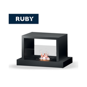 TECNOAIR SYSTEM Camino a Bioetanolo Ruby da Pavimento Modello ROMA Da 2,5 kW - Colore Nero