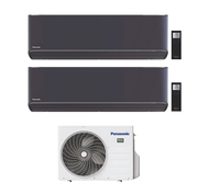 Condizionatore Climatizzatore Panasonic Dual Split Inverter Etherea Grigio Grafite R-32 9000+12000 con CU-2Z50TBE Wi-Fi Integrato