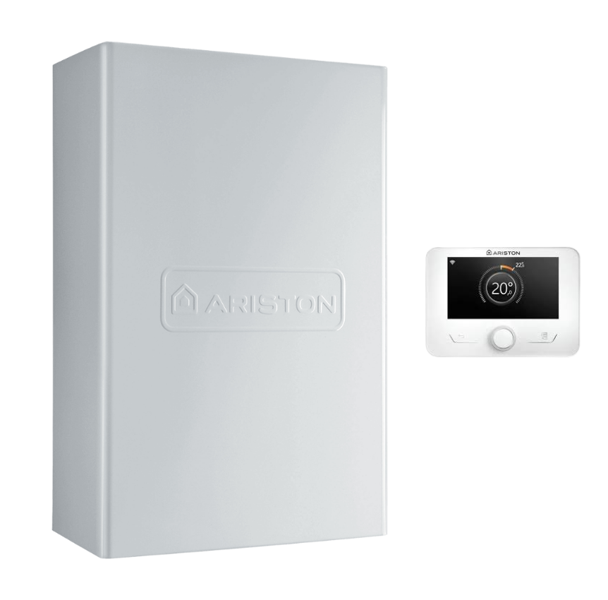 Caldaia A Condensazione Ariston Cares Premium Ext 25 kW Metano Per Esterno Cod. 3301229 - Completa di Kit Scarico Fumi + Sensys HD