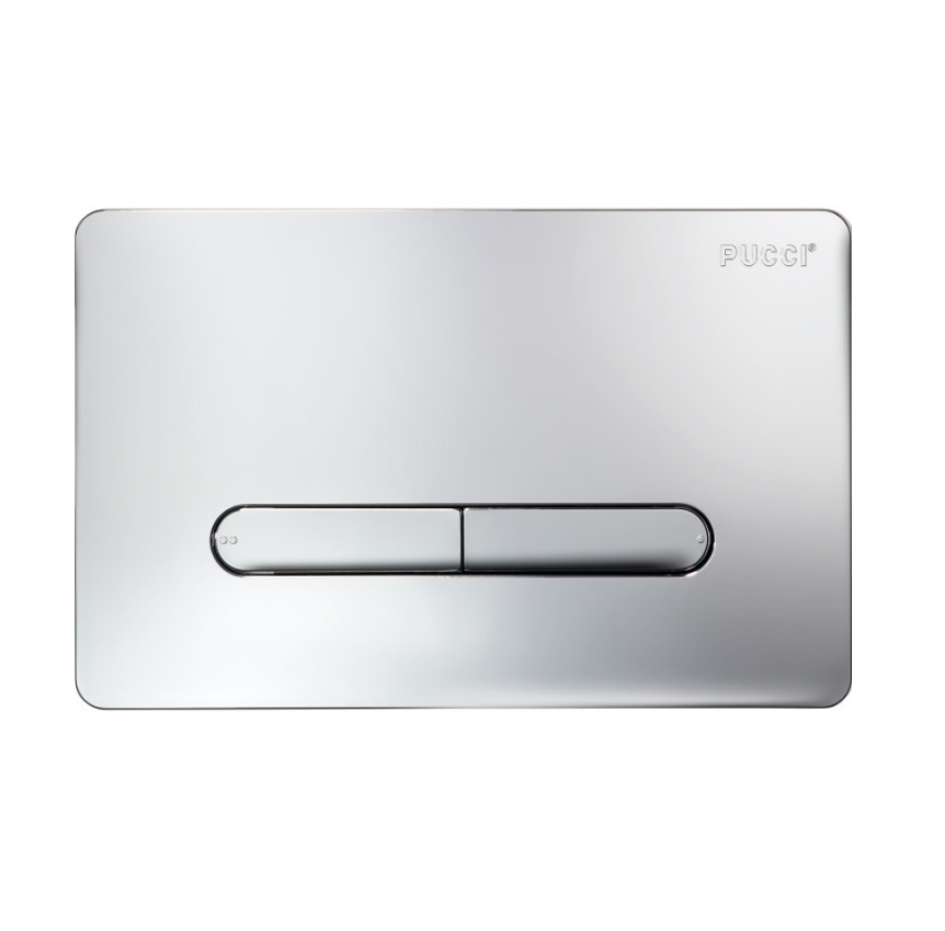 Placca di Comando ECO Linea Tratto CROMATA Per Risciacquo (2 PULSANTI) Cod. 80130572