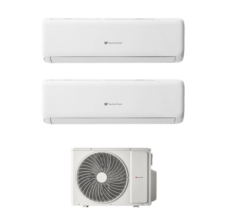 Condizionatore Climatizzatore Hermann Saunier Duval Dual Split Inverter R-32 VivAir Lite 9000+12000 BTU Con SDH1-050MNA2O Wi-Fi Integrato