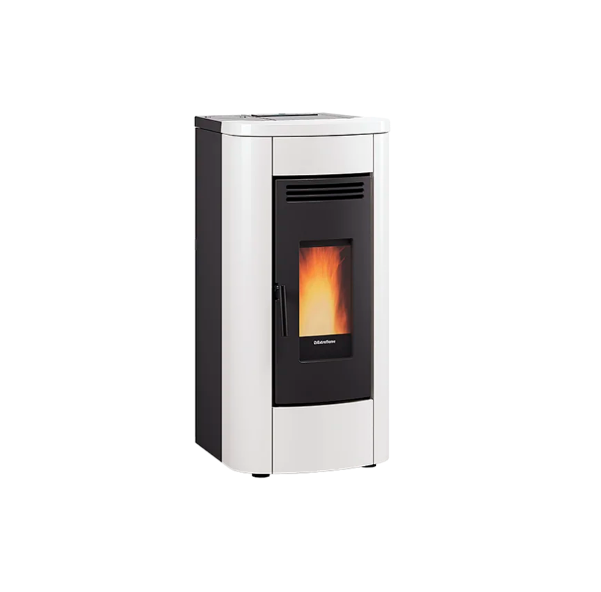 Stufa A Pellet La Nordica Extraflame Modello KLAUDIA 5.0 EVO 8.0 kW Colore Bianco