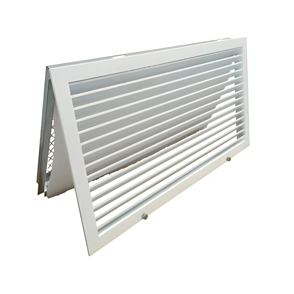 GRIGLIA IN ALLUMINIO BIANCO RAL9016 CON FILTRO AD ALETTE FISSE PASSO 20 mm VARIE MISURE