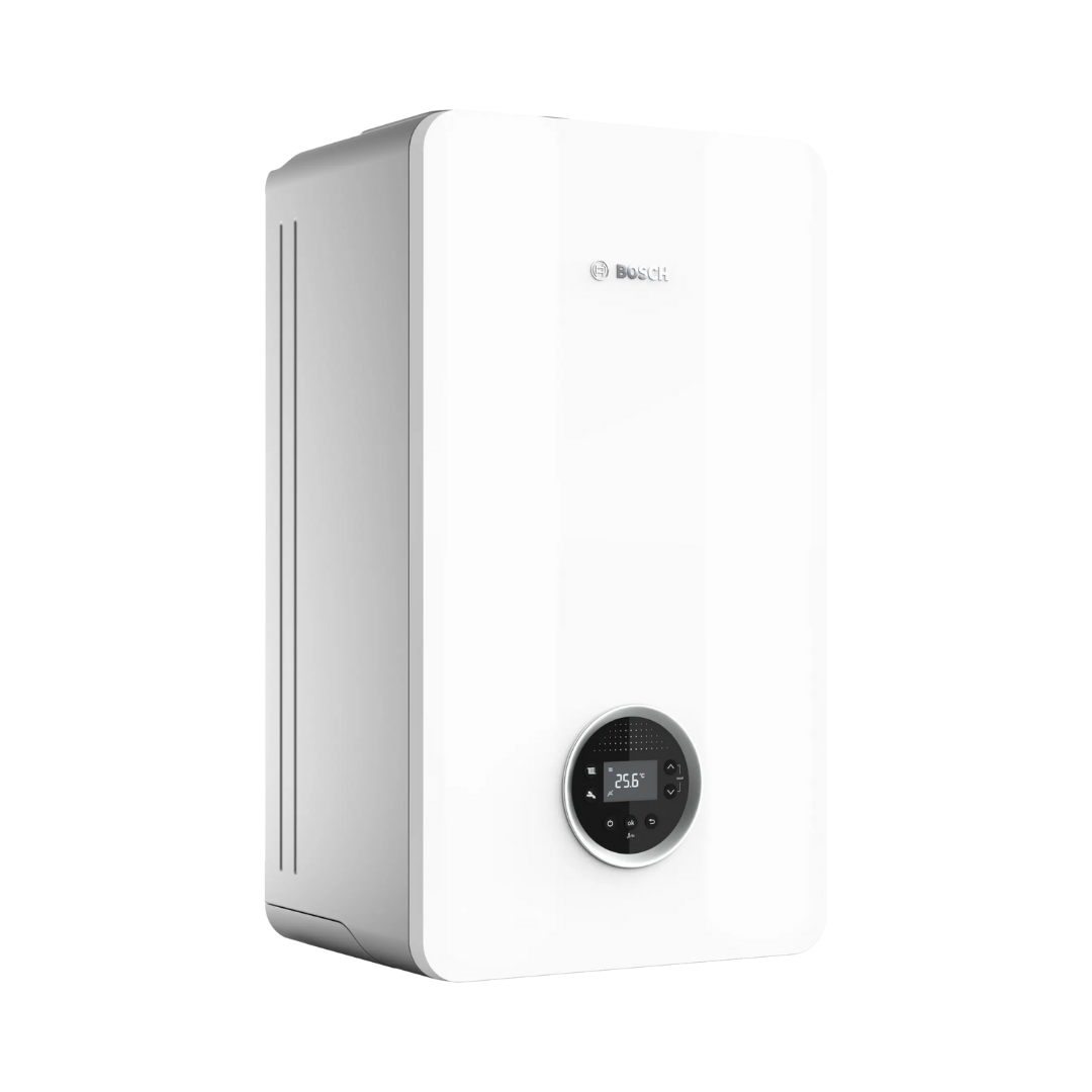 Caldaia A Condensazione Junkers Bosch Condens 4300I W Bianca GC4300I W 24/30 C KW Metano/GPL Cod. 7733601279 - Completa di Kit Scarico Fumi