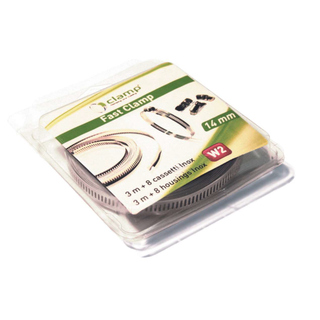 ECOCLIMA Kit Rotolo Fascetta Stringitubo Con 8 Ganci (3 mt)