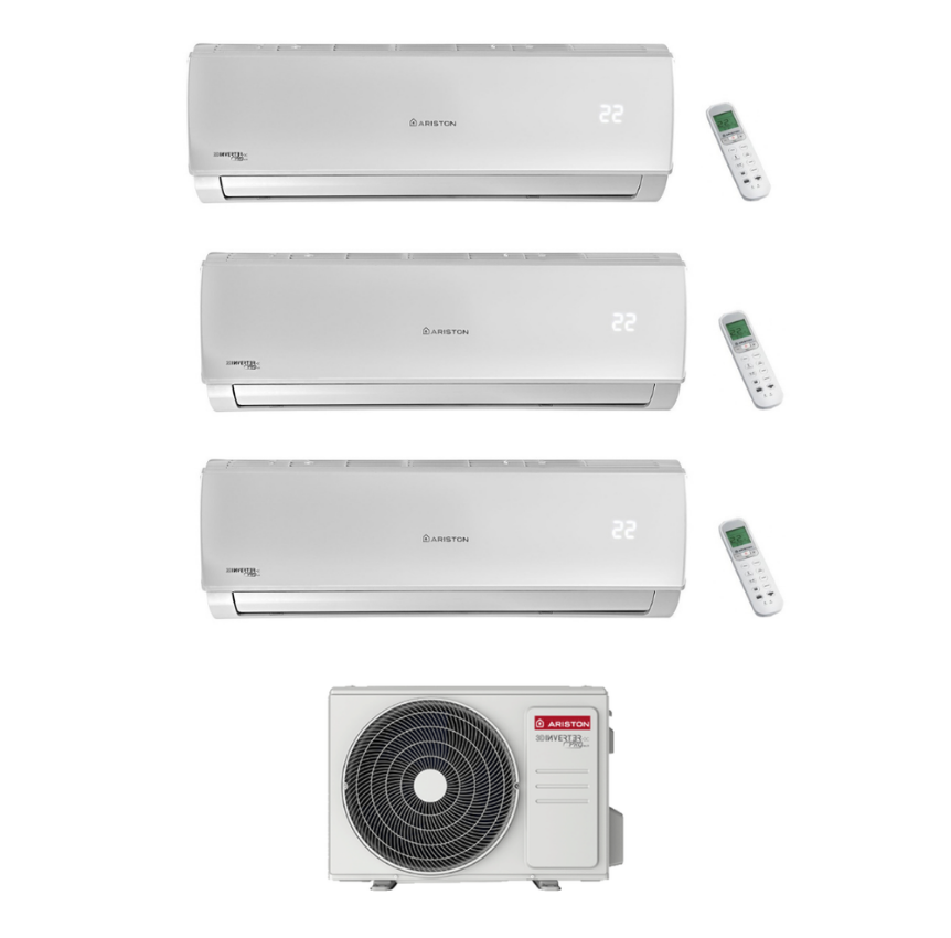 Condizionatore Climatizzatore Ariston Trial Split Inverter Alys R-32 9000+12000+12000 BTU con TRIALC80 XD0C-O Wi-Fi Optional