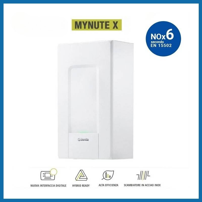 Caldaia a Condensazione Beretta Mynute X 35C Cod. 20163566 Metano Low Nox 35 kW- Completa di Kit Scarico Fumi