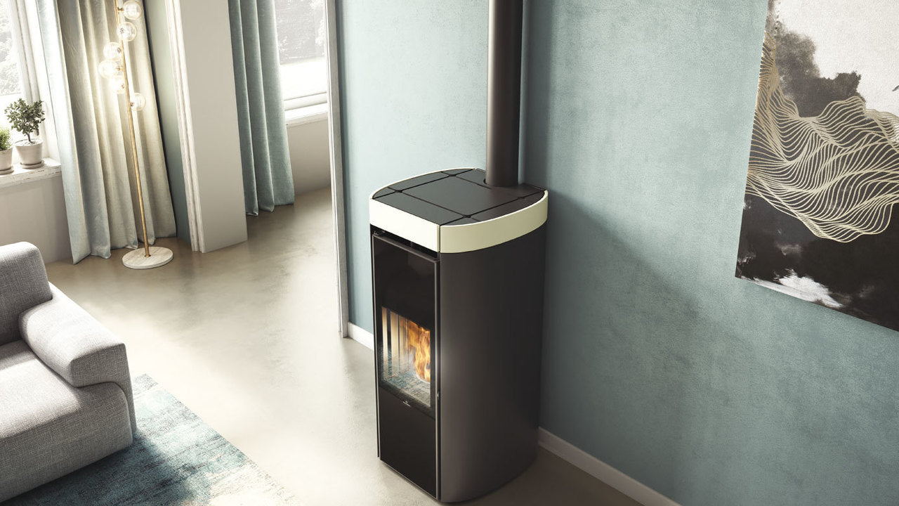 Stufa a Pellet EdilKamin Modello Rada Air Tight C Da 12,8 Kw - Vari Colori