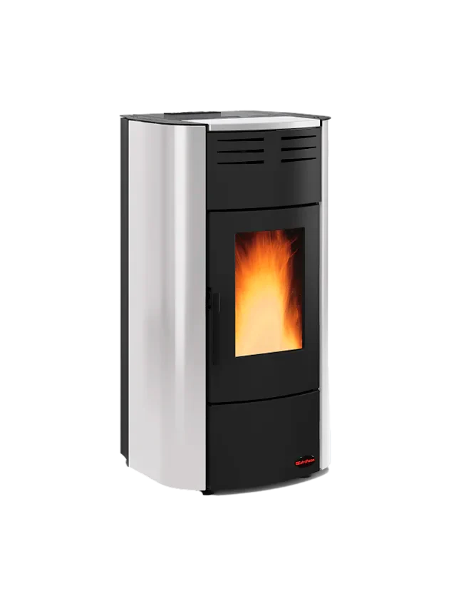 Termostufa a Pellet La Nordica Extraflame Modello RAFFAELLA IDRO H15 Da 18 kW Colore Grigio