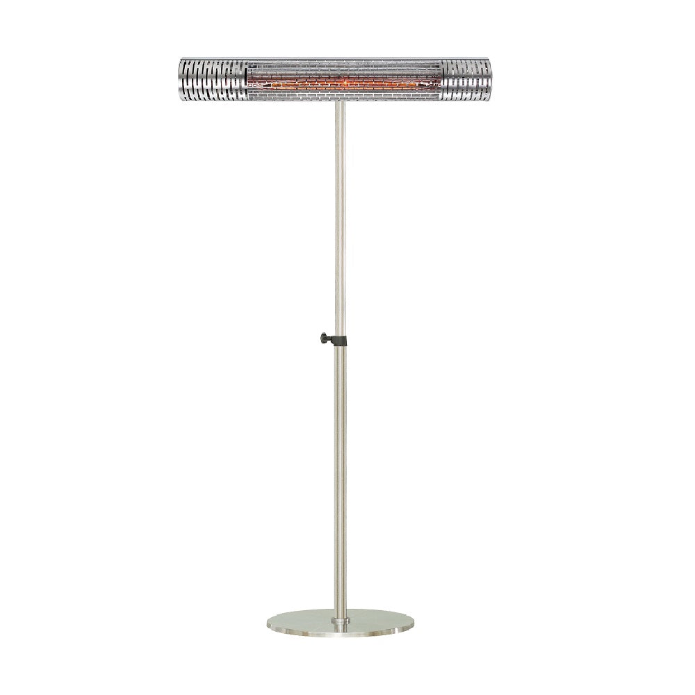 TECNO AIR SYSTEM Riscaldatore Infrarossi a Piantana Modello Ruby Patio RFC-2000 - Colore Argento - Da Esterno