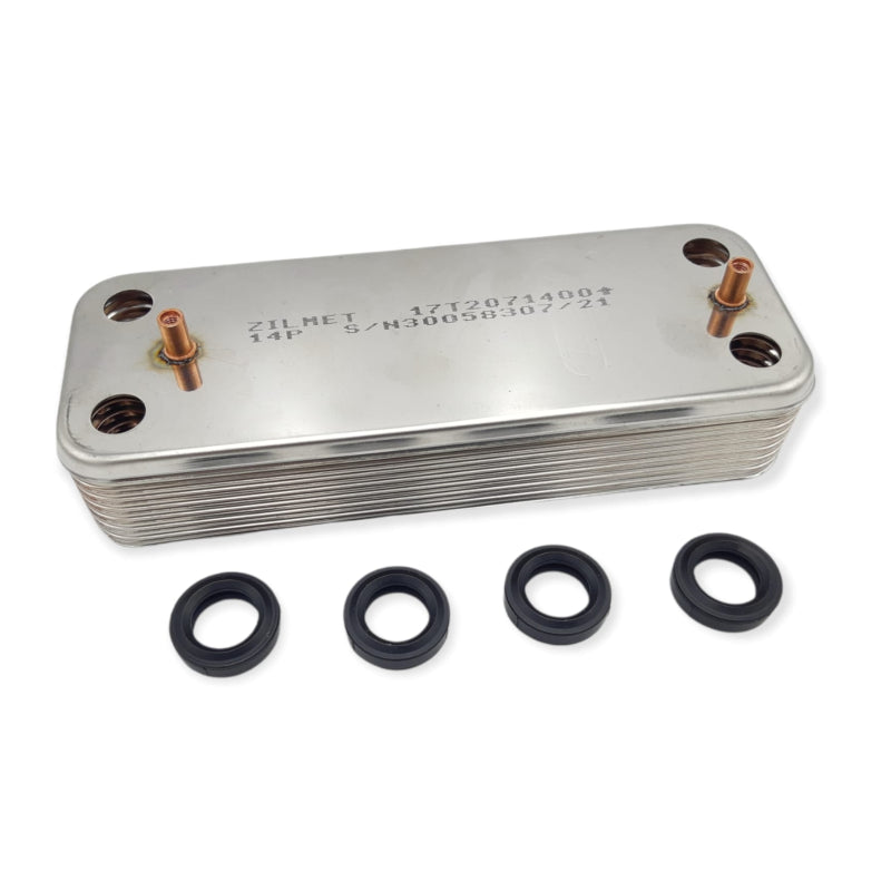 Scambiatore Sanitario Zilmet Compatibile Baxi 14 Piastre JJJ005686680