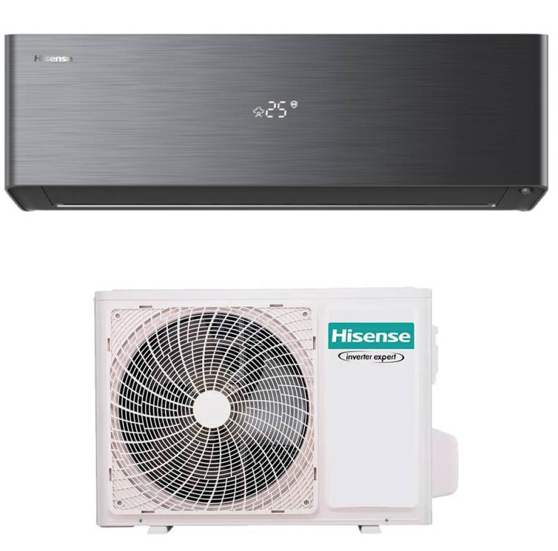 Condizionatore Climatizzatore Hisense Monosplit Inverter R-32 Modello Energy Pro X Black 9000 BTU QH25XV4BG Wi-Fi Integrato
