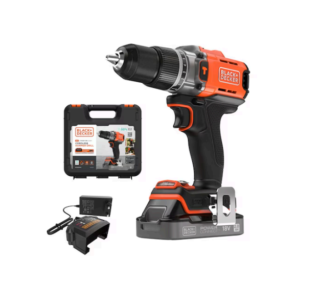Trapano C/PERC Black+Decker BCD383D1XK-QW 18V + Valigetta