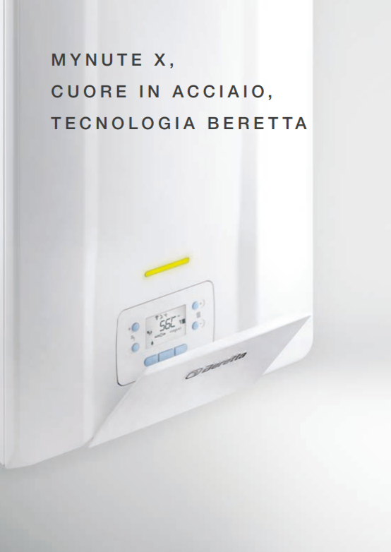 Caldaia a Condensazione Beretta Mynute X 35C Cod. 20163566 Metano Low Nox 35 kW- Completa di Kit Scarico Fumi