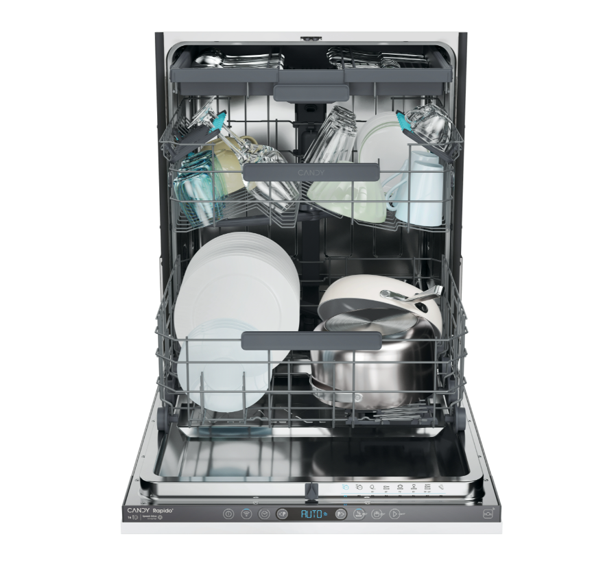 Lavastoviglie Da Incasso a Scomparsa Totale Candy RapidÓ CI 6E7F1A 16 Coperti Classe E