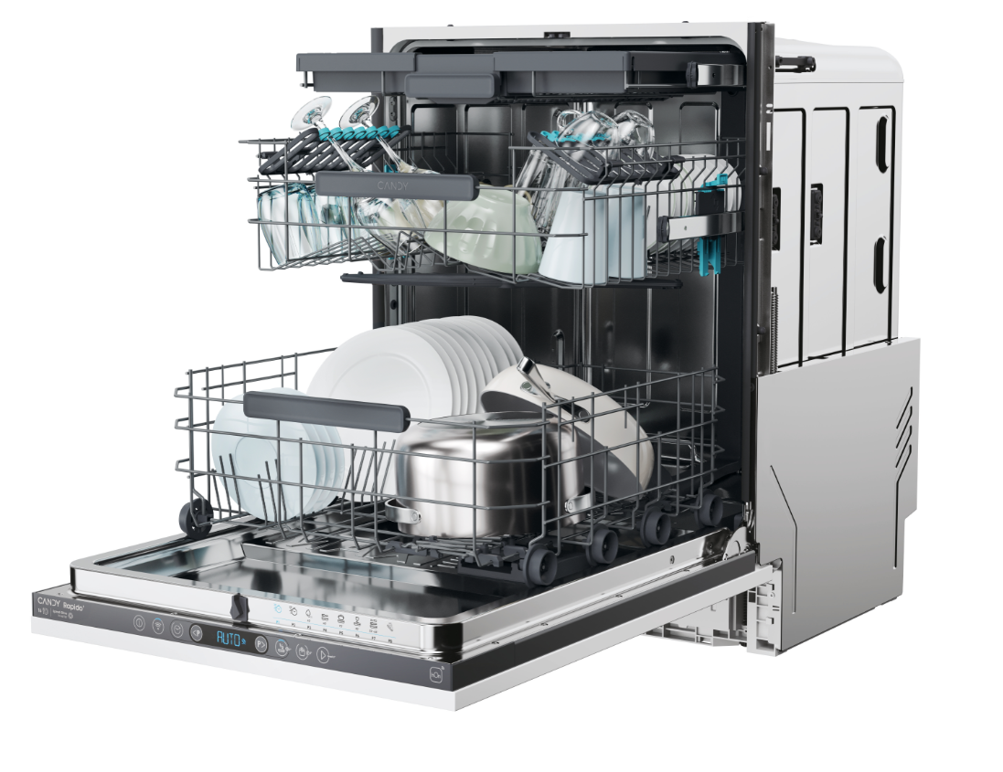 Lavastoviglie Da Incasso a Scomparsa Totale Candy RapidÓ CI 6E7F1A 16 Coperti Classe E