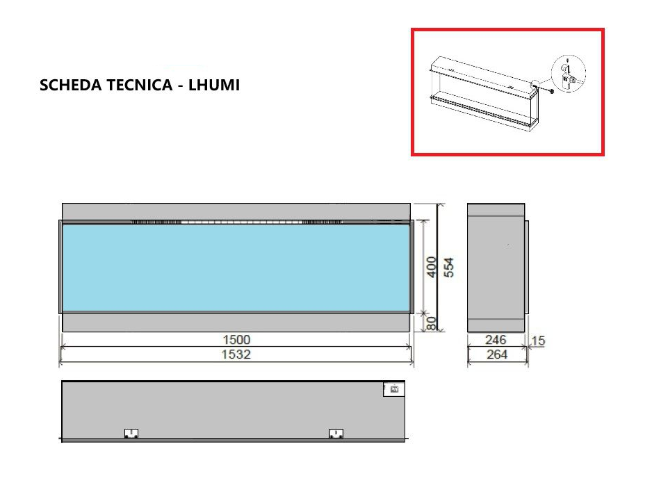 Camino Elettrico da Incasso MaisonFire Modello LHUMI - Dimplex - distribuito da MaisonFire con Garanzia Italia