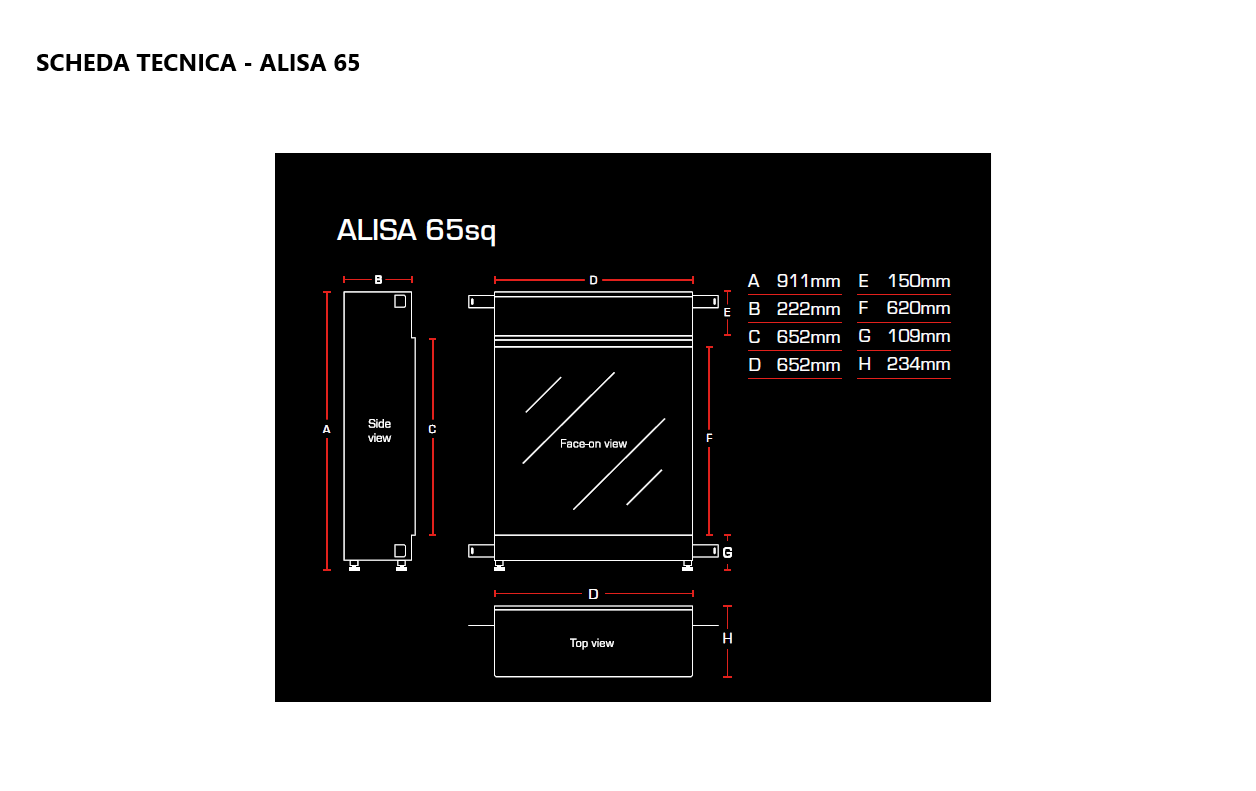 Camino Elettrico da Incasso MaisonFire Modello ALISA 65 - Dimplex - distribuito da MaisonFire con Garanzia Italia