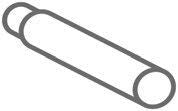 Tubo prolunga in alluminio per radiatori Italkero cod. 70000720 - diametro 32 mm - lunghezza 500 mm