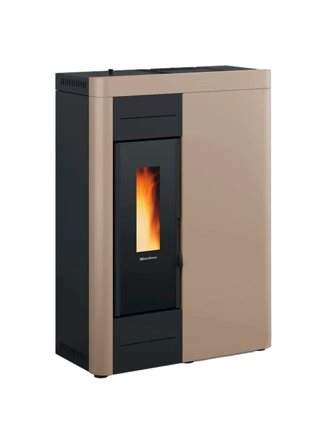Termostufa A Pellet Slim La Nordica Extraflame Modello VIRNA IDRO 14,5 Kw Vari Colori