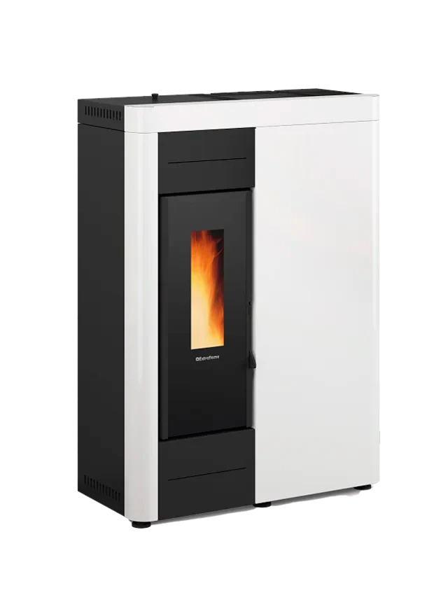 Termostufa A Pellet Slim La Nordica Extraflame Modello VIRNA IDRO 14,5 Kw Vari Colori