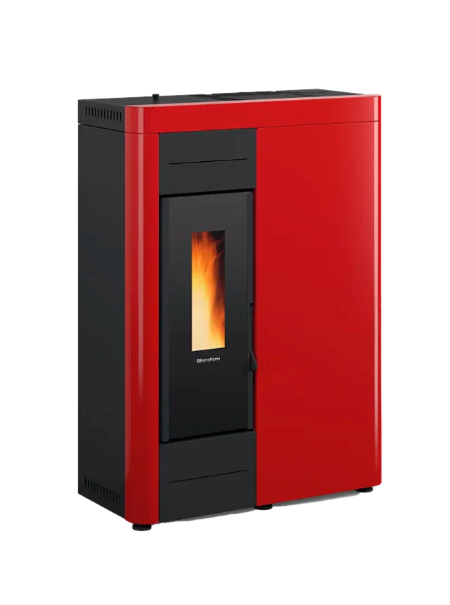 Termostufa A Pellet Slim La Nordica Extraflame Modello VIRNA IDRO 14,5 Kw Vari Colori