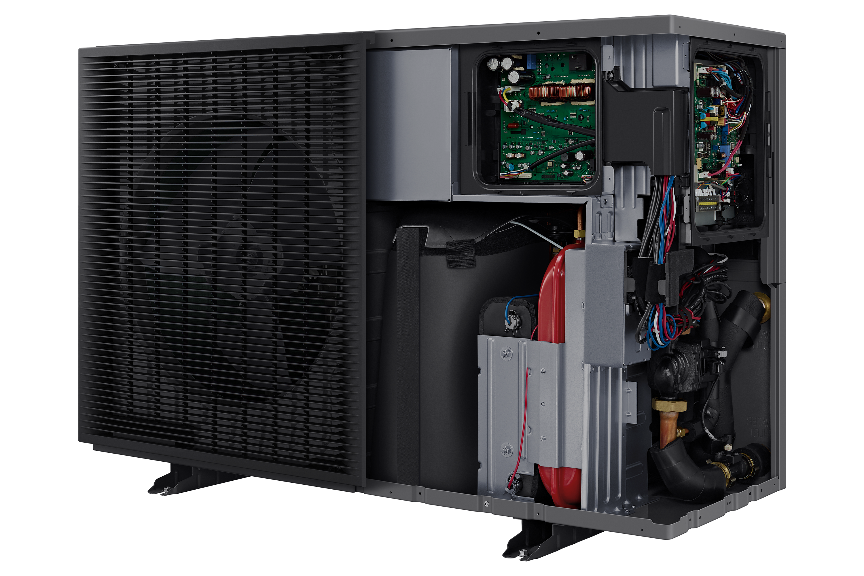 Pompa di Calore Aria-Acqua Samsung EHS Mono AE080CXYBGK/EU Inverter Trifase R-290 Con Pompa Integrata da 8 kW + Comando