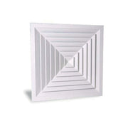 Diffusori multidirezionali a 4 vie con parte centrale asportabile IN ALLUMINIO BIANCO RAL 9010