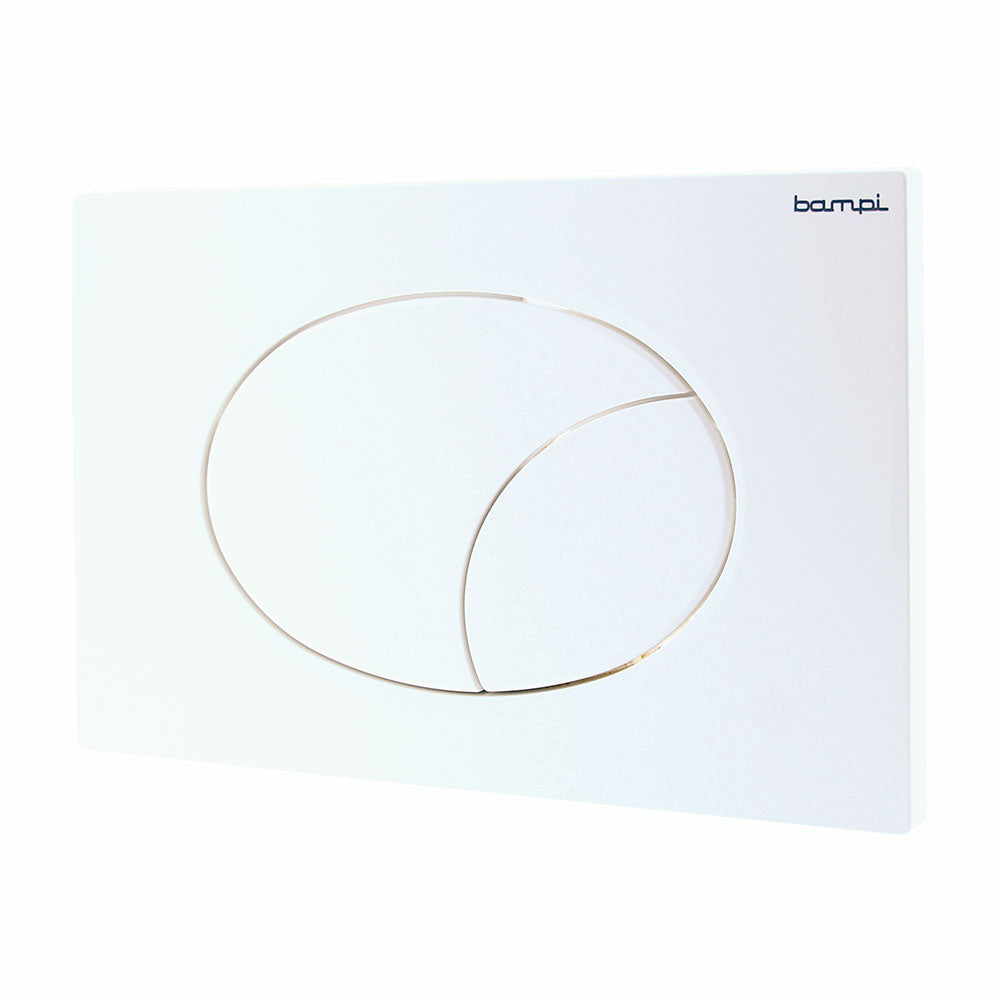 Placca per Cassetta WC Modello Flow Doppio Tasto Colore Bianco Cod. CPLAFLOW1