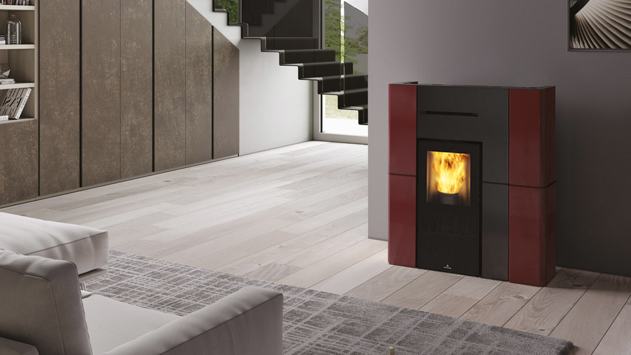 Termostufa a Pellet EdilKamin Modello Blade H 15 Evo Da 15 Kw - Vari Colori
