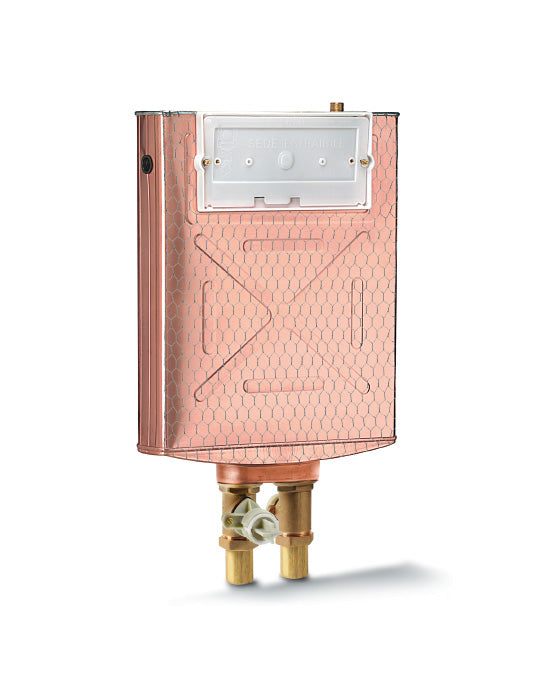 Cassetta Da Incasso Scarico Vaso Pucciplast RAME 10 L - Doppio Pulsante Basso Cod. 50321040