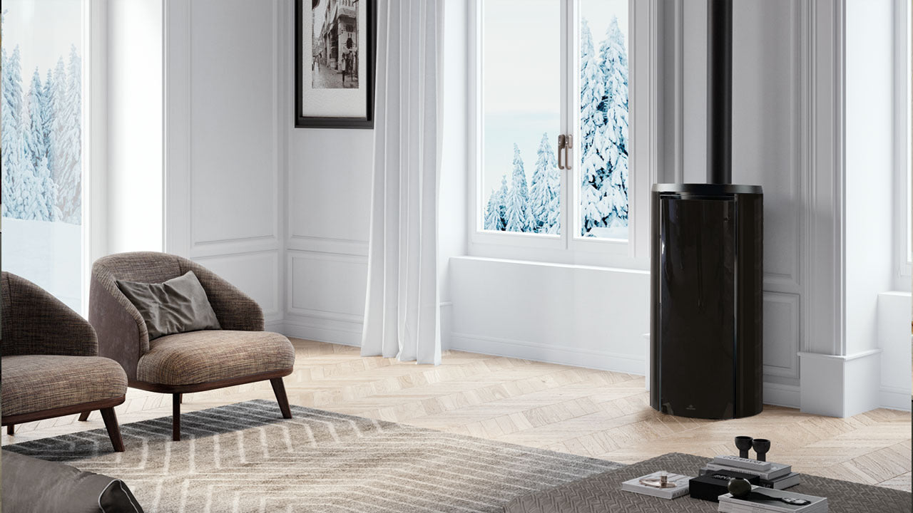 Stufa a Pellet EdilKamin Modello Celia Air Tight C Magic Da 7,2 Kw - Vari Colori