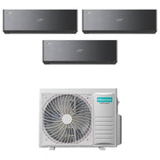 Condizionatore Climatizzatore Hisense Trial Split Inverter R-32 Serie Energy Pro X Black 9000+9000+12000 BTU Con 3AMW62U4RJC Wi-Fi Integrato 9+9+12