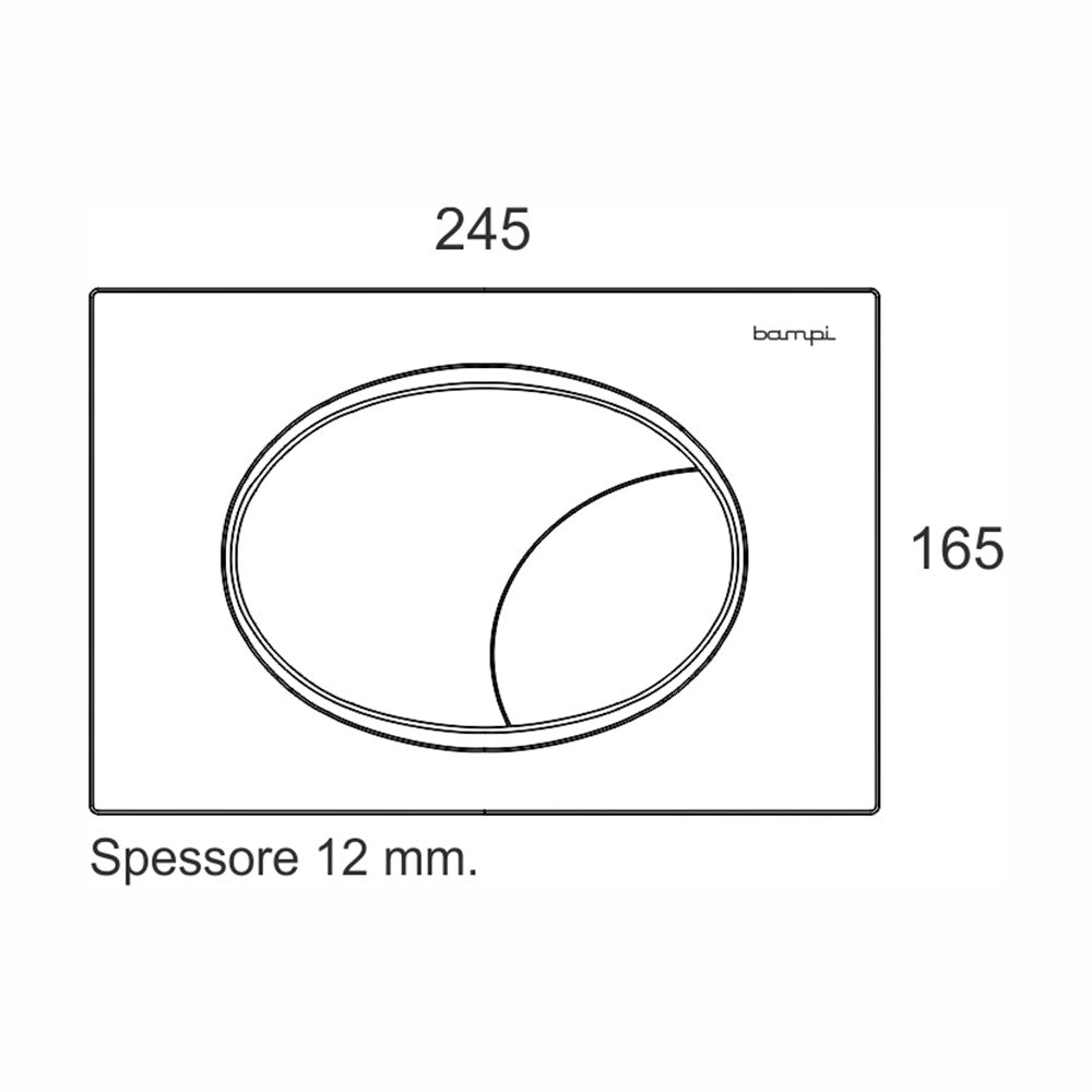 Placca per Cassetta WC Modello Flow Doppio Tasto Colore Satinato Cod. CPLAFLOW3