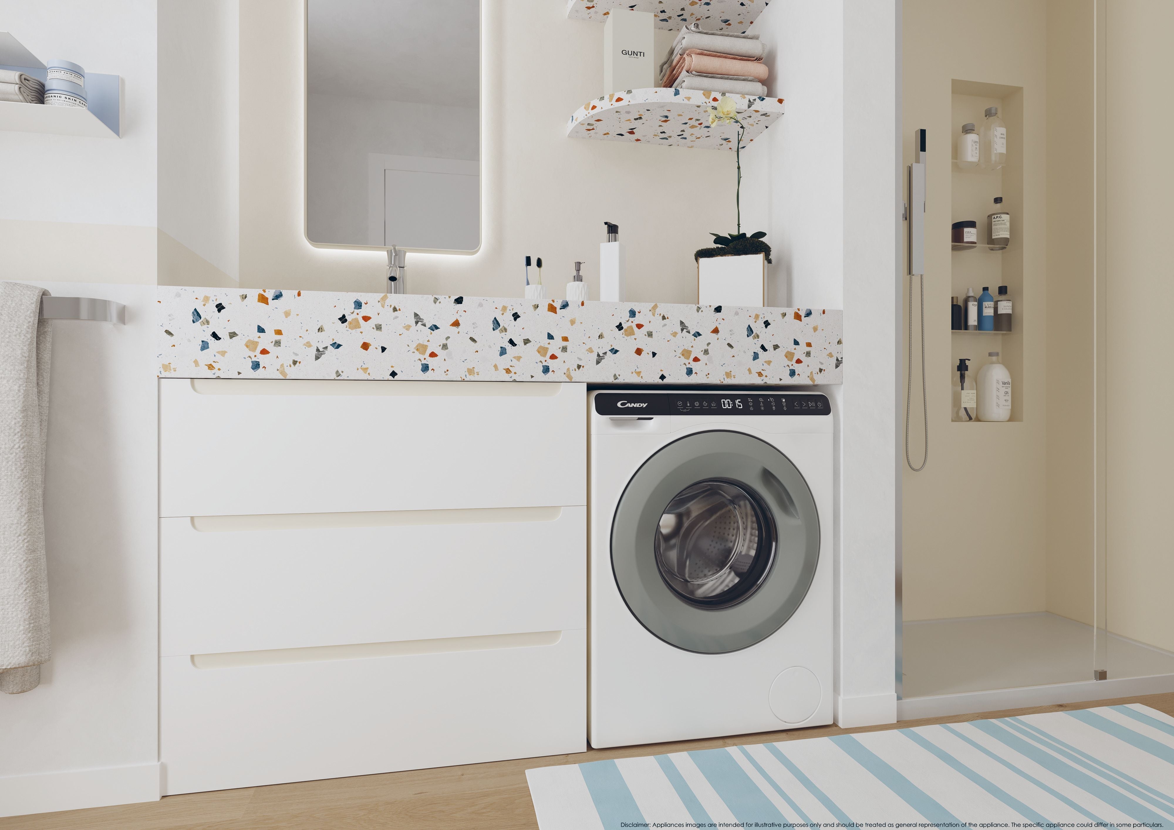 Lavatrice Caricamento Frontale Libera Installazione Candy CW50-BP12307G-S 5 kg 1200 Giri/min Bianco Classe A