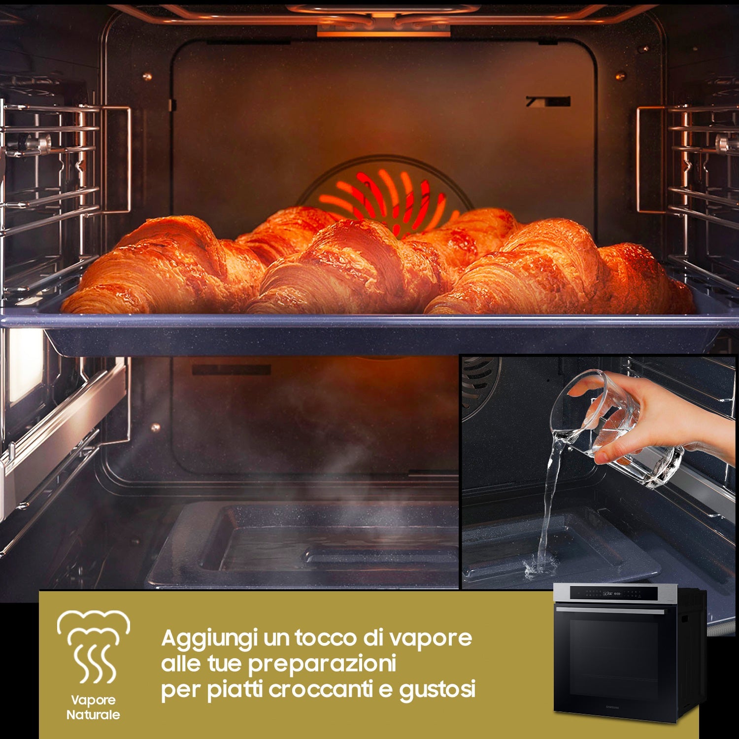 Forno Multifunzione Da Incasso Samsung NV7B4040VBS Serie 4 76L A+ Acciaio Inox