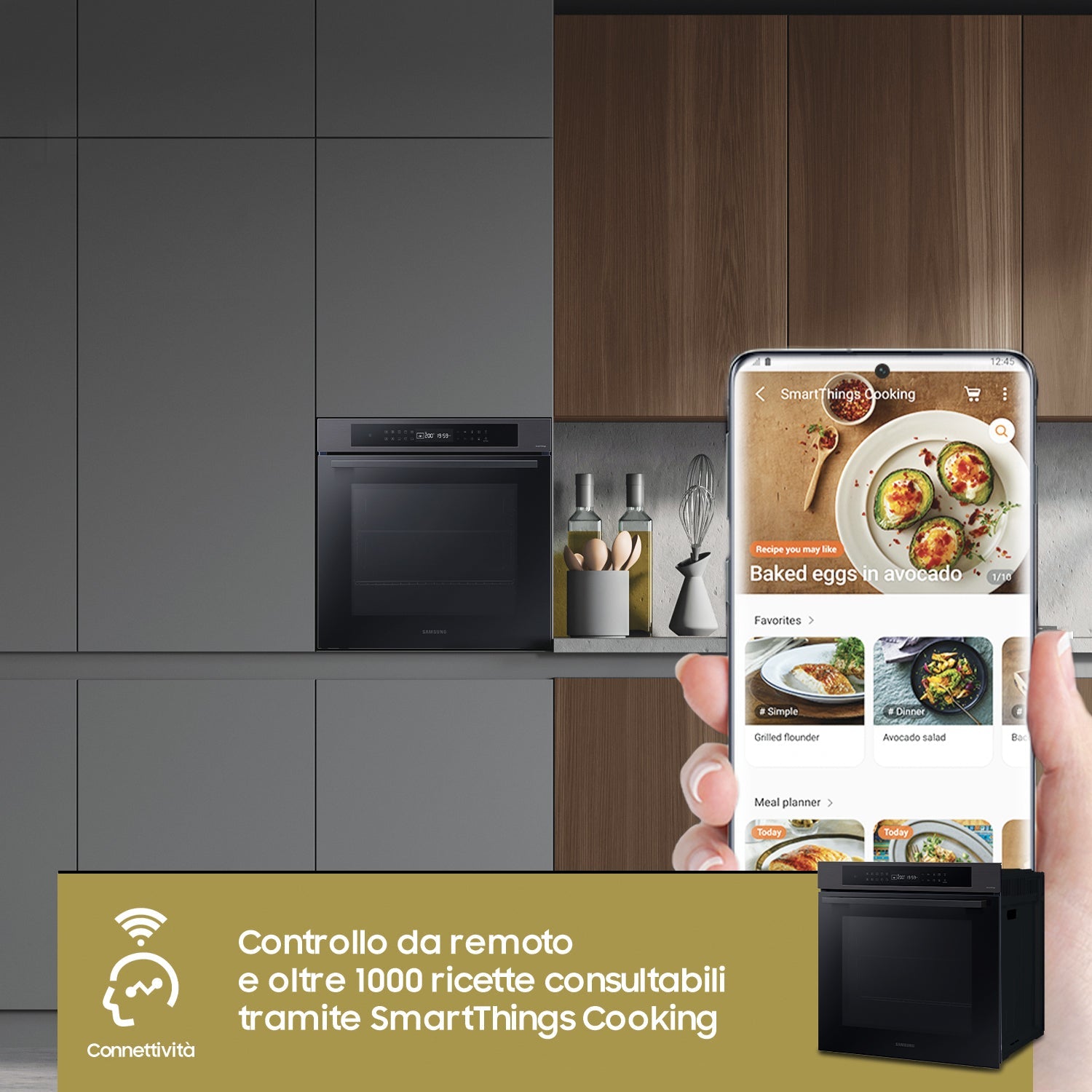 Forno Multifunzione Da Incasso Samsung Serie 4 NV7B4040VBB 76 L A+ Black Inox