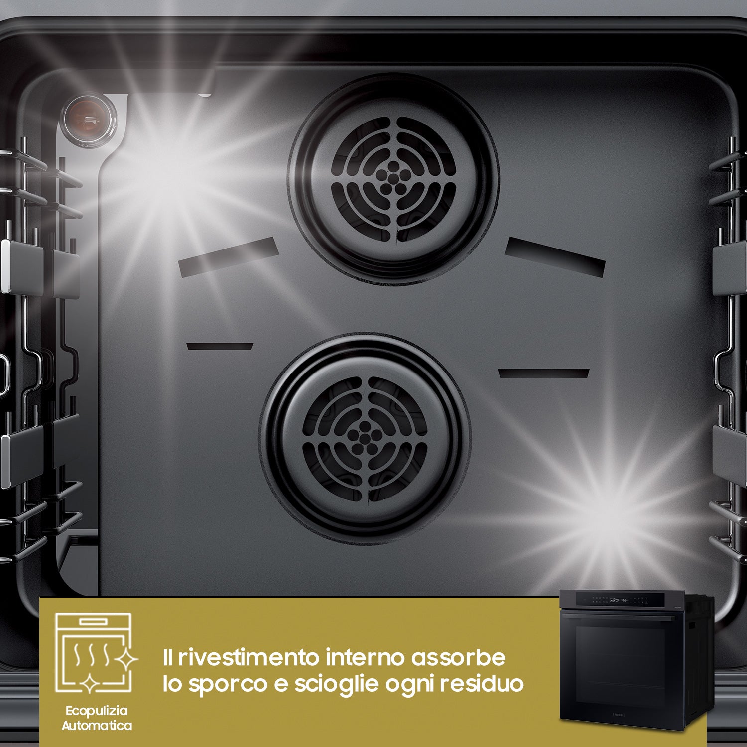 Forno Multifunzione Da Incasso Samsung Serie 4 NV7B4040VBB 76 L A+ Black Inox