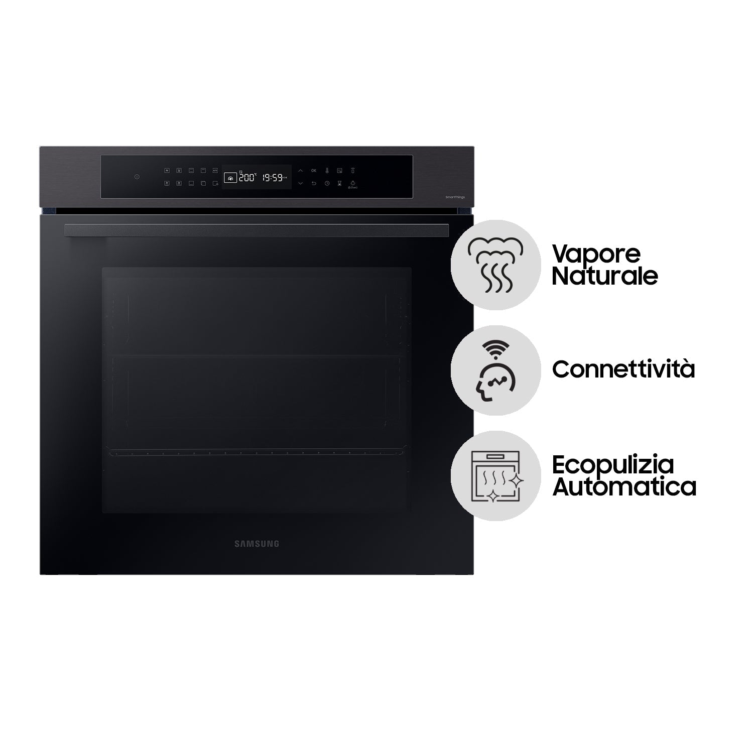 Forno Multifunzione Da Incasso Samsung Serie 4 NV7B4040VBB 76 L A+ Black Inox